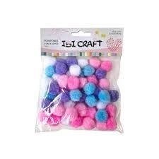 IBI CRAFT POMPON 20mm x 50u PASTELES SURT.