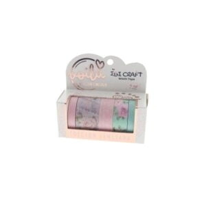 IBI CRAFT WASHI TAPE BOX x 5u DE 4mts STAMP EDITION
