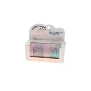 IBI CRAFT WASHI TAPE BOX x 5u DE 4mts STAMP EDITION