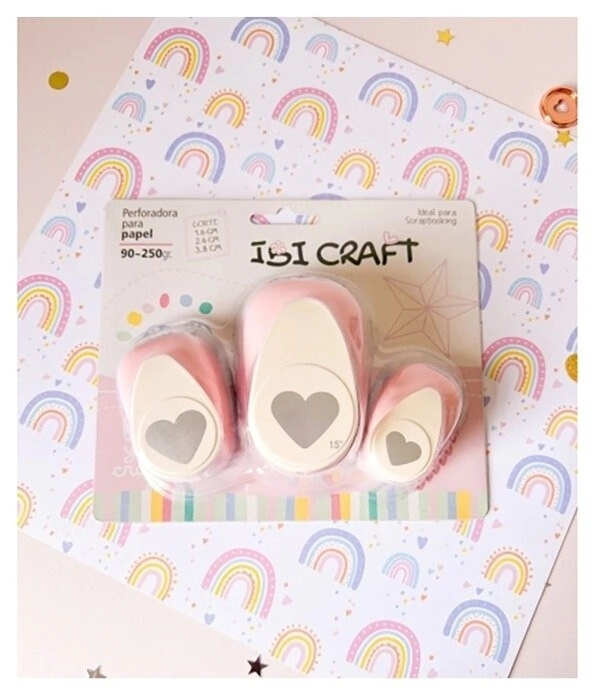 IBI CRAFT SET CORAZONES x 3u (16mm 25mm 38mm)