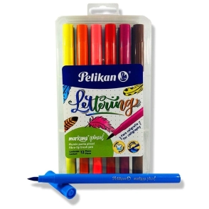 MARCADOR PELIKAN MARKANA PINCEL x 12u ESTUCHE
