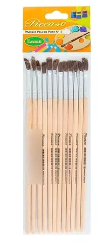 PINCEL PICCASO CHATO N�3 x 12u