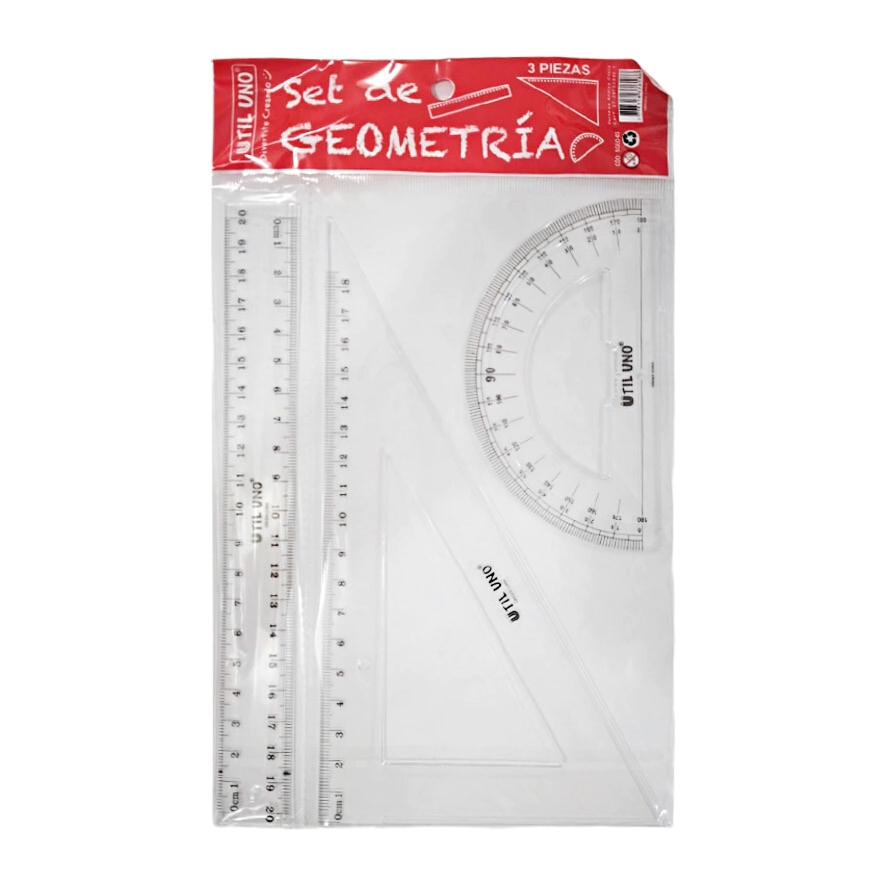 SET GEOMETRICO UTIL UNO x 3pzs