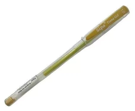 BOLIGRAFO SIPA GEL ROLLER GLITTER x 5u ORO