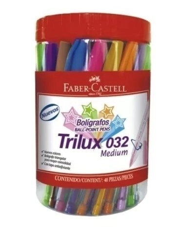 BOLIGRAFO FABER-CASTELL TRILUX 032 1mm x 48u SURT.