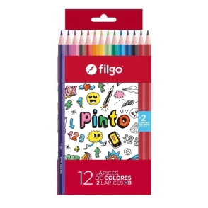 LAPICES COLOR FILGO x 12L + 2 HB
