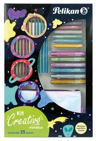 KIT PELIKAN CREATIVO METALICO x 25pzs