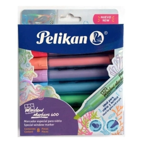 MARCADOR PELIKAN WINDOW MARKERS 600 x 8u