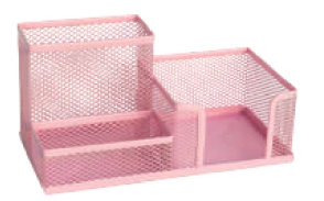 ORGANIZADOR VALUES ALAMBRE 3 CAV. PASTEL ROSA