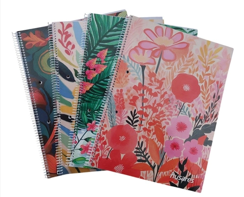CUADERNO HUSARES 29.7 T/F FLORES x 80hjs RY
