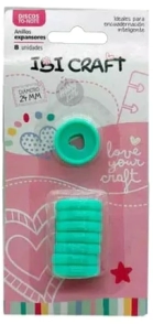 IBI CRAFT DISCOS DE EXPANSION 24mm CORAZON x 8pcs VERDE P