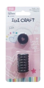 IBI CRAFT DISCOS DE EXPANSION 24mm CORAZON x 8pcs NEGRO