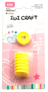 IBI CRAFT DISCOS DE EXPANSION 24mm CORAZON x 8pcs AMARILLO