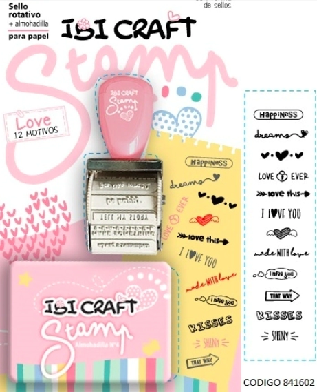 IBI CRAFT STAMP SET LOVE (SELLO + ALMOHADILLA)