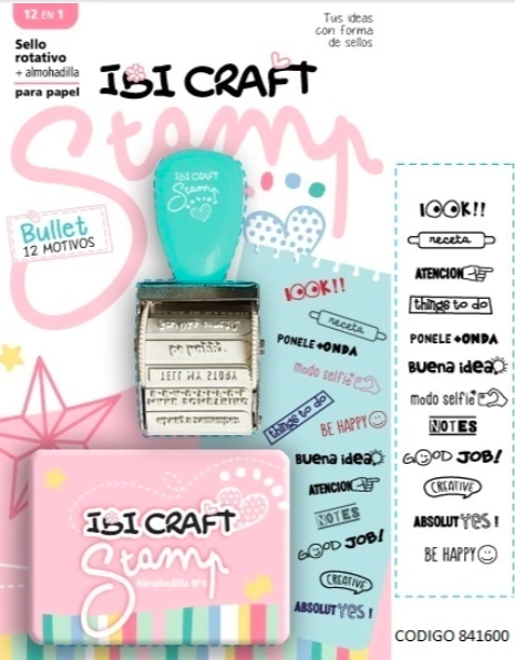 IBI CRAFT STAMP SET BULLET (SELLO + ALMOHADILLA)