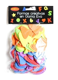 IBI GOMA EVA FORMAS FORMAS AUTOAD. NUMEROS x 120pcs