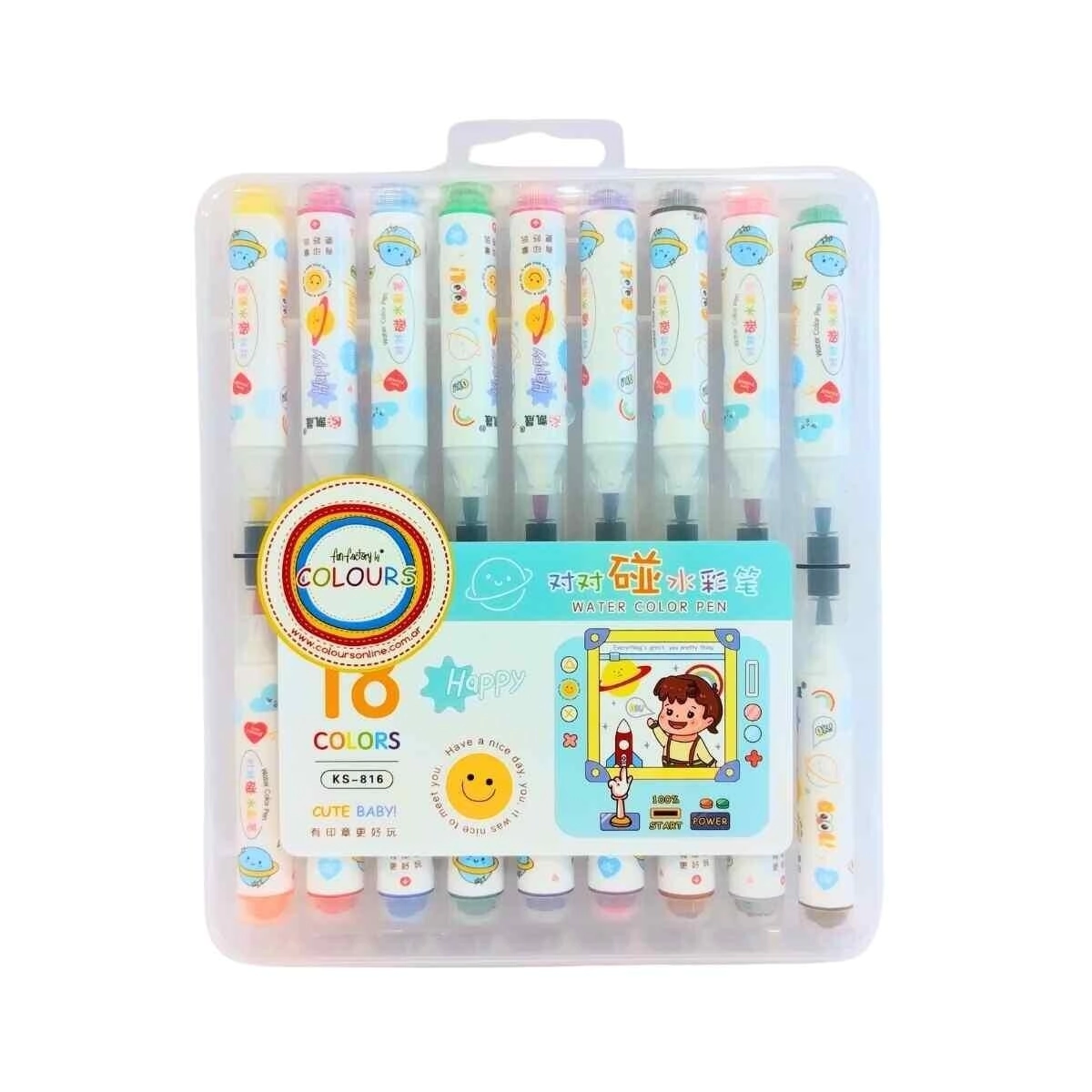 COLOURS MARCADOR MINI C/SELLO x 18u