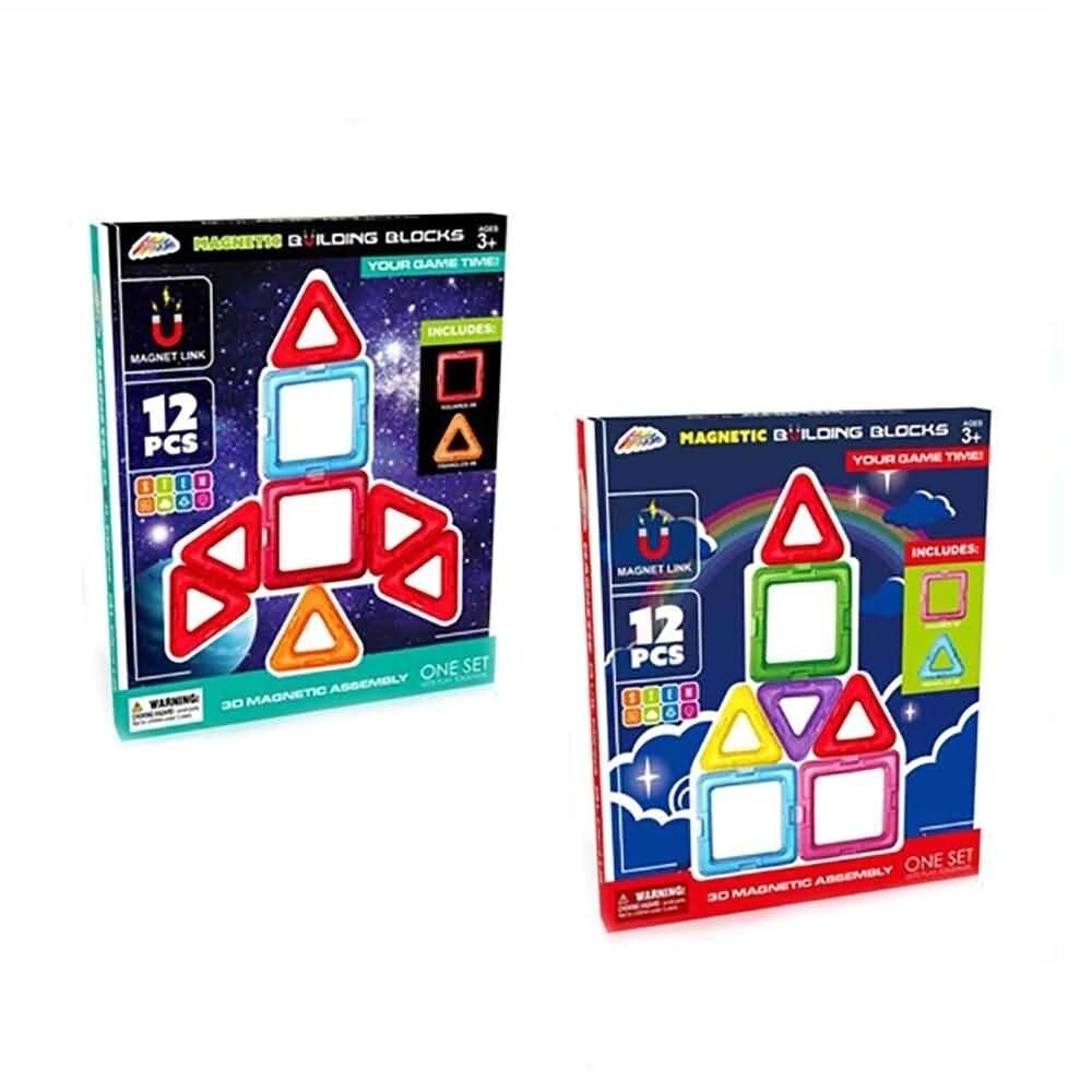 FUNNY LAND JUEGO DE BLOQUES MAGNETICOS x 12pcs