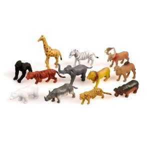 FUNNY LAND SET TUBO ANIMALES SALVAJES x 12pcs