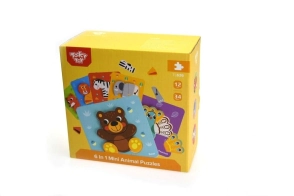 TOOKY TOY ANIMAL PUZZLE 6 EN 1 x 34pcs