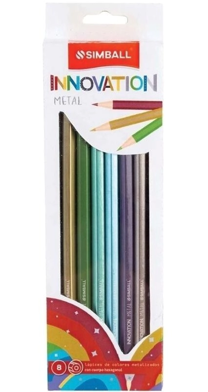LAPICES COLOR SIMBALL INNOVATION METALICOS x 8u
