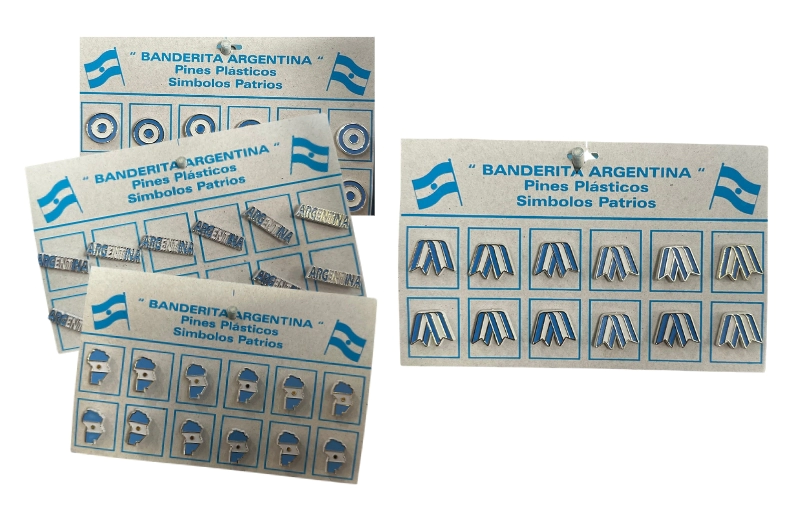 PIN ARGENTINA PLASTICO X 12