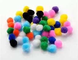IBI CRAFT POMPON 20mm x 50pcs COLORES BASICOS SURTIDOS