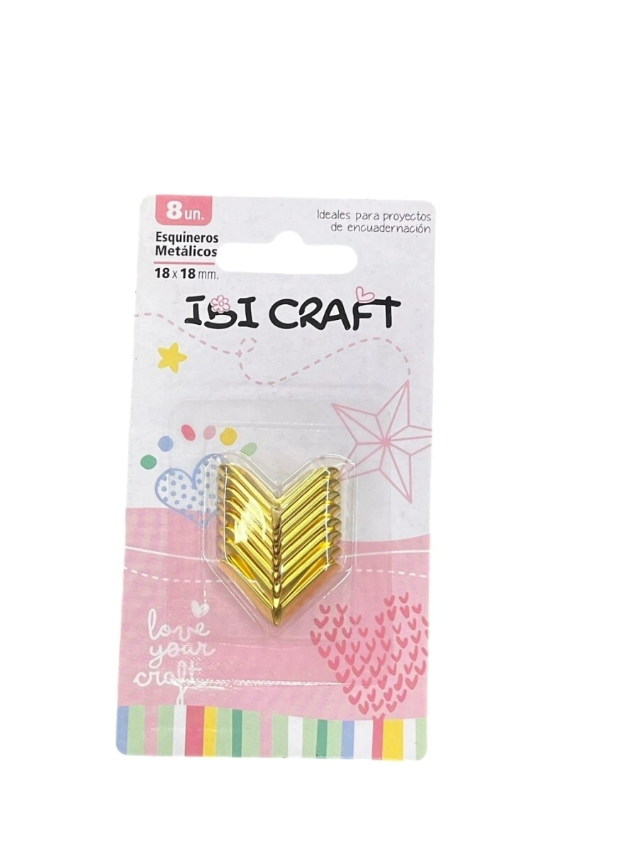 IBI CRAFT PROTECTORES METALICOS DE ESQUINAS 8pcs ORO