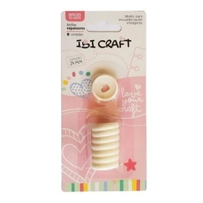 IBI CRAFT DISCOS DE EXPANSION 24mm CORAZON x 8pcs BLANCO