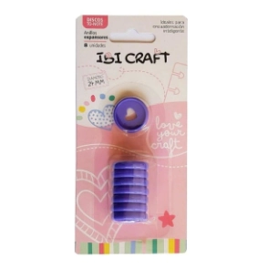IBI CRAFT DISCOS DE EXPANSION 24mm CORAZON x 8pcs LAVANDA