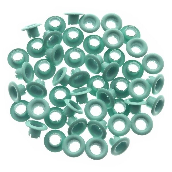 IBI CRAFT OJALILLOS ALUMINIO (EYELET) x 50 Pcs VERDE PASTEL