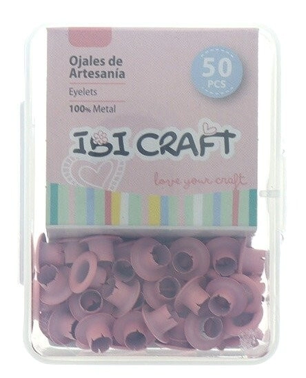 IBI CRAFT OJALILLOS ALUMINIO (EYELET) x 50 Pcs LILA PASTEL