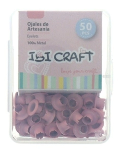 IBI CRAFT OJALILLOS ALUMINIO (EYELET) x 50 Pcs LILA PASTEL