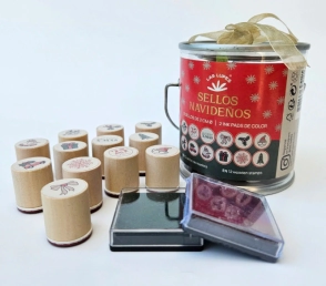 LAS LUPES SET SELLOS NAVIDAD LATA
