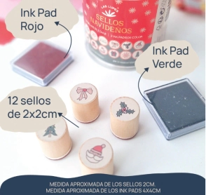 LAS LUPES SET SELLOS NAVIDAD LATA