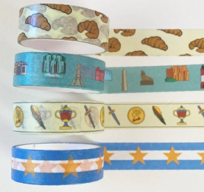 LAS LUPES WASHI TAPES SET x 4u ARGENTINA - QUE LINDO MI PAIS