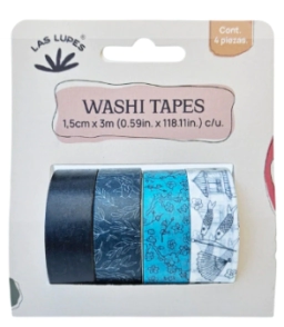 LAS LUPES WASHI TAPES SET x 4u - JAPON