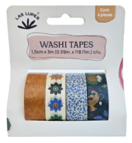 LAS LUPES WASHI TAPES SET x 4u - MEDIEVALES