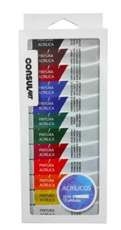 CONSULART PINTURA ACRILICA SET POMO x 10ml x 12u