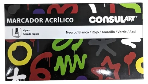CONSULART MARCADOR ACRILICO SET 18mm x 60u x 6u SURT. A
