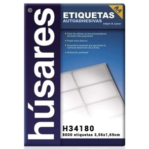 ETIQUETAS HUSARES A4 x 100hjs 80 ETIQ*HOJA