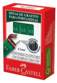 MINAS FABER-CASTELL 9125 0.5mm 2H x 12u