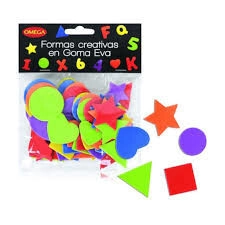 IBI GOMA EVA FORMAS AUTOAD. FORMAS GEOMETRICAS x 60pcs