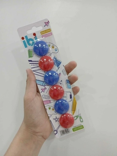 IBI IMANES REDONDOS 1" 25mm SET 6 PCS COL. SURT.