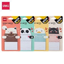 NOTAS DELI ADHESIVAS ANIMALITOS 15hjs NEON