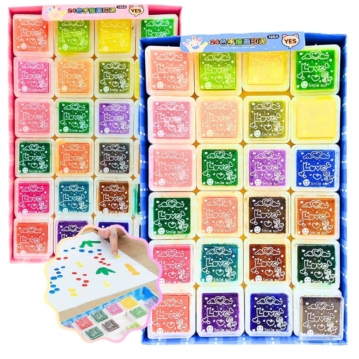 COLOURS ALMOHADILLA x 24 COLORES