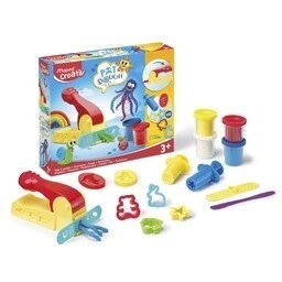 KIT MAPED PAT DOUGH - 4 BOTES + 12 ACCESORIOS PRENSA