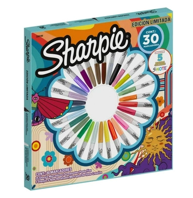 MARCADOR SHARPIE FINO SET BOX HLDY x 30u