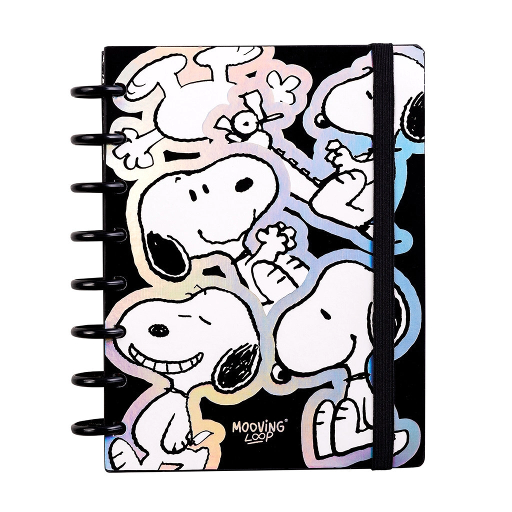 CUADERNO MOOVING LOOP A5 SNOOPY x 80hjs RY DISCOS