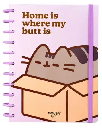 CUADERNO MOOVING LOOP CARTA PUSHEEN x 80hjs RY DISCOS